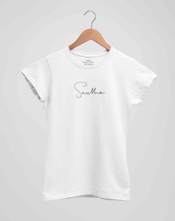 Playera blanca estampada mujer - Image 3